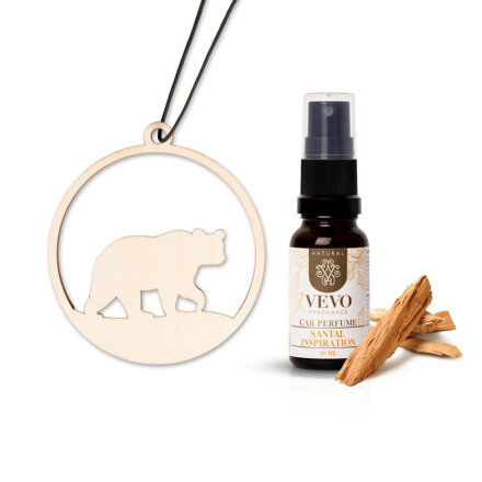Vevo Natural drevená vôňa do auta Santal Inspiration medveď