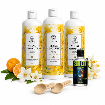 3× Ylang Absolute 500 ml + Vevo Shot a 2 odmerky ZADARMO