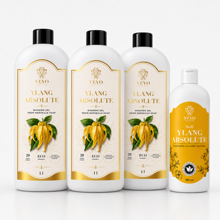 Combo 1x Parfum do prania Ylang Absolute 500ml + 3x Prací gél Ylang Absolute 1L