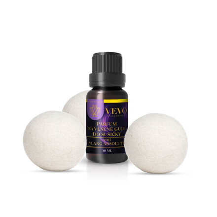 Vlnené gule + Vevo Premium No.07 Ylang Absolute 10ml
