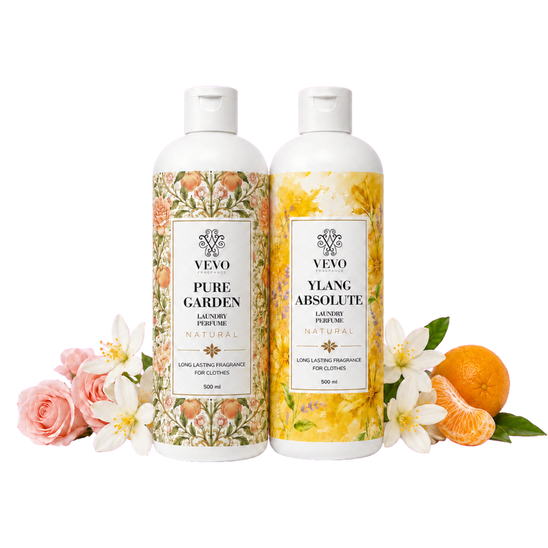 Sada parfumov do prania Vevo Natural Pure Garden + Ylang Absolute 2×500 ml