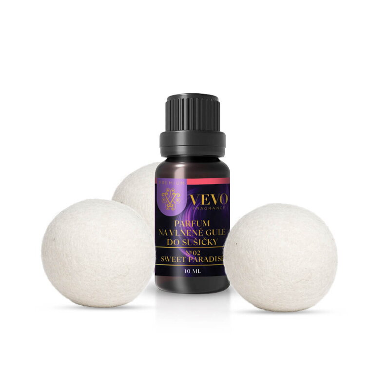 Vlnené gule + Vevo Premium No.02 Sweet Paradise 10ml