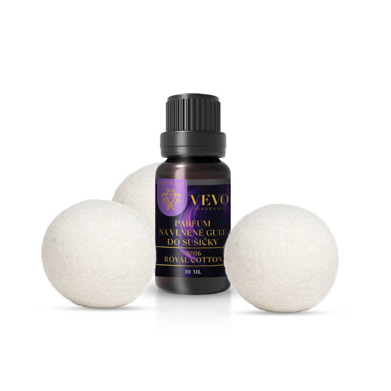 Vlnené gule + Vevo Premium No.06 Royal Cotton 10ml