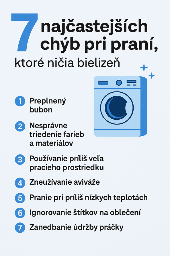 7 najčastejších chýb pri praní, ktoré ničia bielizeň